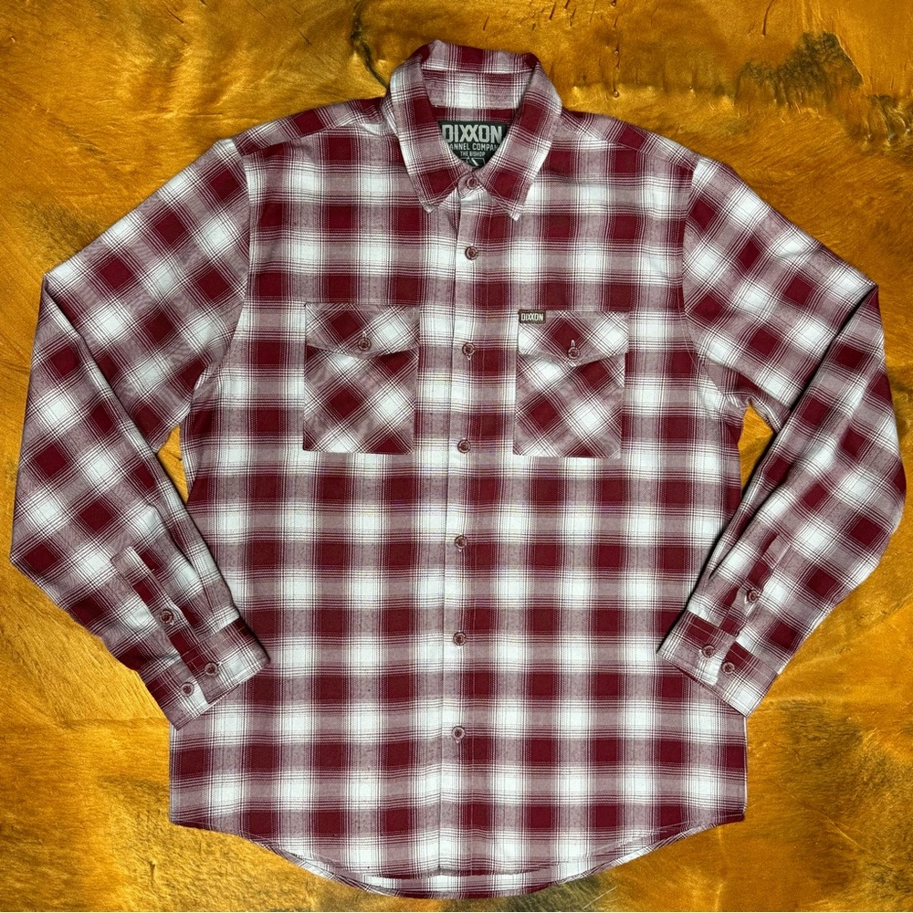 ULTRA RARE Dixxon The Bishop Men's Red Plaid Flannel Shirt